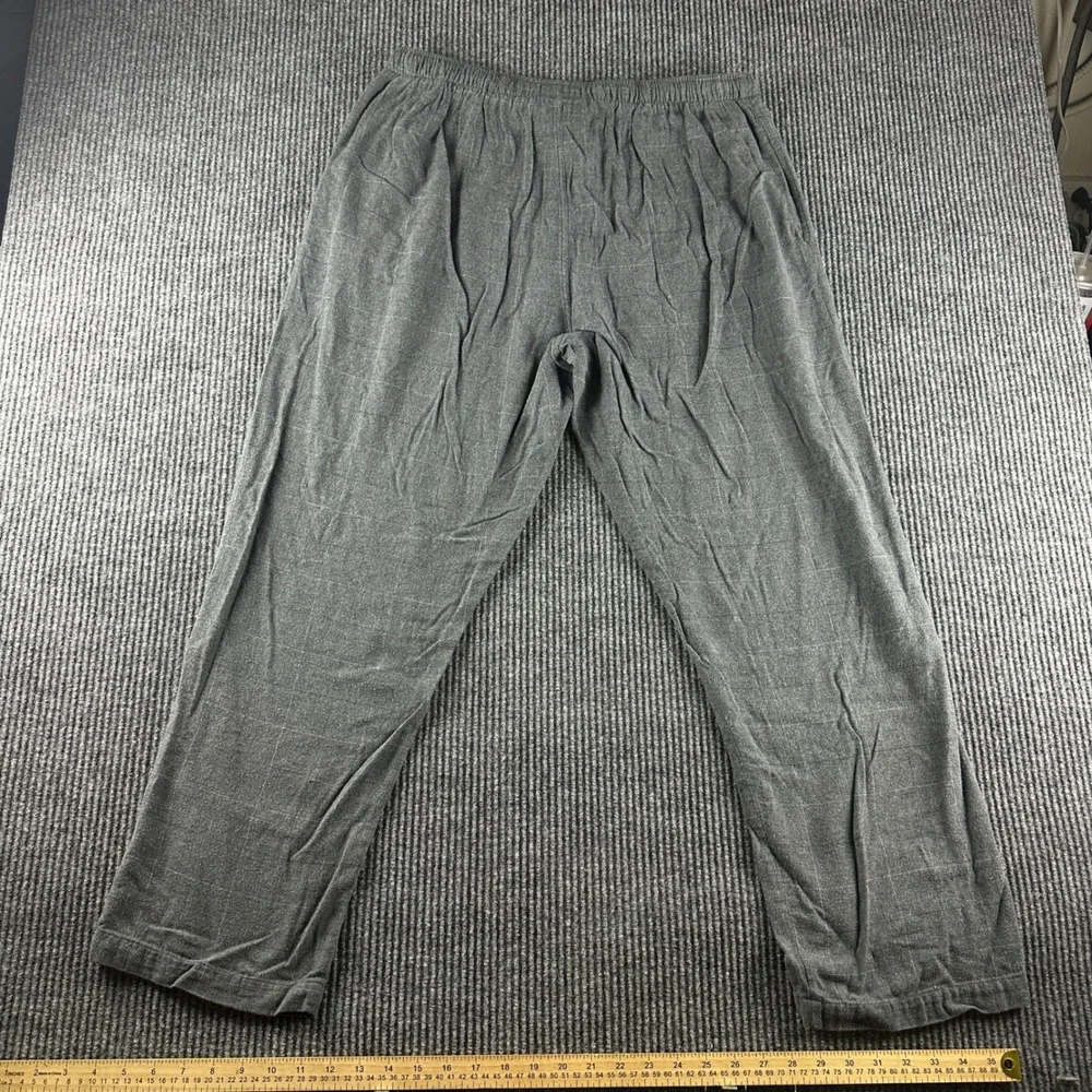 Polo Ralph Lauren Men XL Gray Windowpane Plaid Flannel Pajama Pants Lounge Sleep